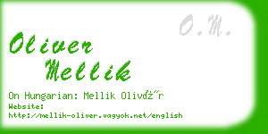 oliver mellik business card